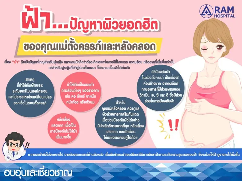 "ฝ้า" ปัญหาผิวยอดฮิต ของคุณแม่ตั้งครรภ์และหลังคลอด