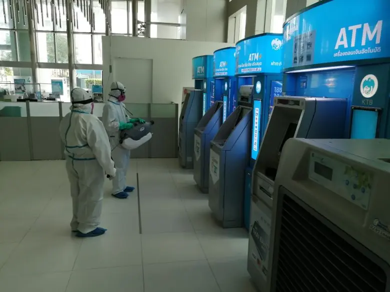 "กรุงไทย" ยกระดับป้องกันโควิด-19 "ขั้นสูงสุด" ปิดตึกพ่นฆ่าเชื้อทุกชั้น
