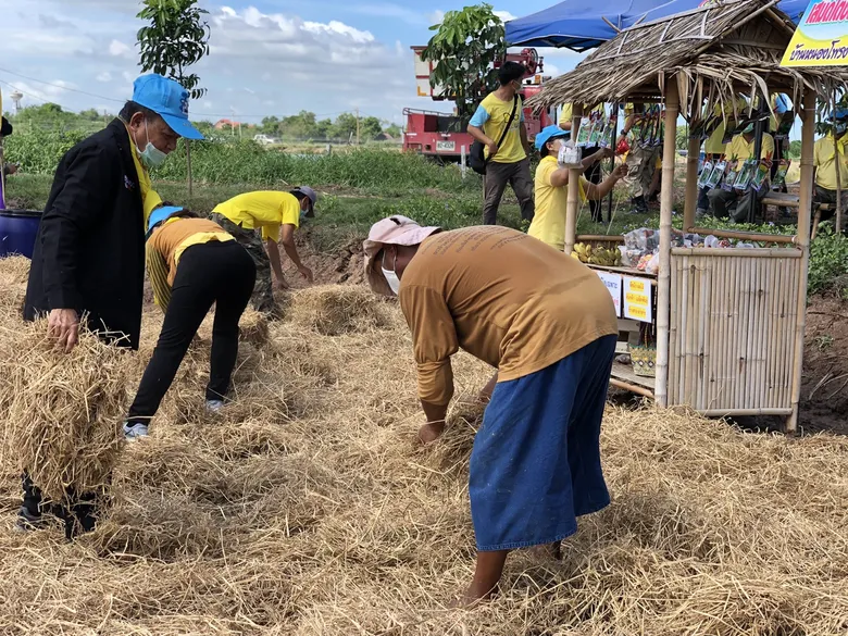 พช.บางคล้า ร่วมจิตอาสาพัฒนาครัวเรือนต้นแบบตำบลเสม็ดใต้ เป้าหมายศูนย์เรียนรู้ทฤษฎีใหม่ รูปแบบ "โคก หนอง นา พช."