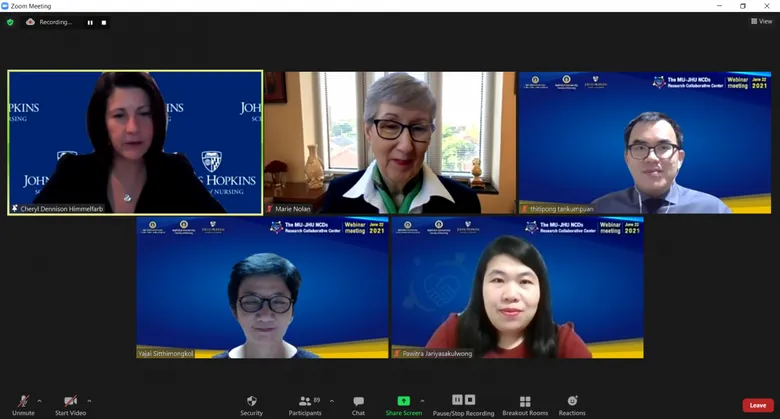 ศูนย์ความร่วมมือด้านการวิจัยผู้ป่วยโรคไม่ติดต่อเรื้อรัง คณะพยาบาลศาสตร์ มหาวิทยาลัยมหิดล จัดกิจกรรม Webinar Meeting ครั้งที่ 1
