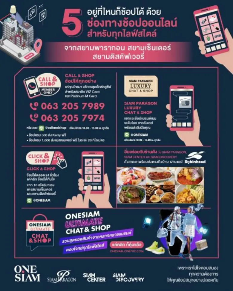 วันสยาม และไอคอนสยาม มอบความสะดวก เพิ่มความคุ้มค่าในการช้อป   ส่งฟรีพร้อมแจกโค้ดส่วนลดกับบริการช้อปออนไลน์