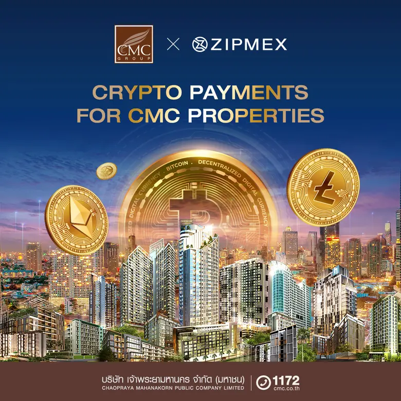 CMC จับมือ Zipmex ก้าวสู่โลกการเงินไร้พรมแดน รุกตลาดคริปโทฯ เปิดซื้อขายคอนโด-บ้าน รับทุกสกุลเหรียญกับทุกโครงการ