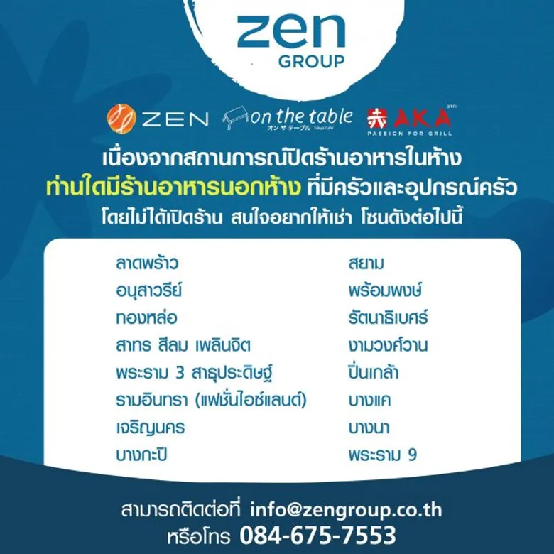 ZEN Group ปรับกลยุทธ์เช่าพื้นที่ร้านอาหารนอกห้าง ลุยเดลิเวอรี่ ผูกปิ่นโต พร้อมหนุนสร้างรายได้ให้กับผู้ประกอบการร้านอาหาร หรือโรงแรมที่ต้องปิดกิจการชั่วคราว