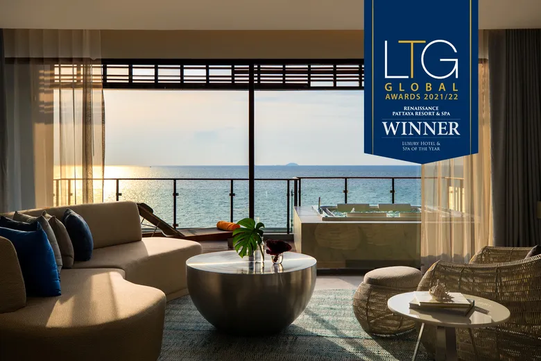 เรเนซองส์ พัทยา คว้ารางวัลโรงแรมและสปายอดเยี่ยม จาก LTG Global Awards 2021/22
