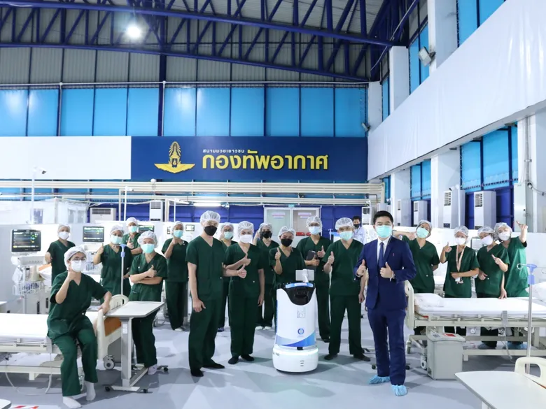 N Health ส่งหุ่นยนต์ผู้ช่วยอัจฉริยะร่วมภารกิจโควิด-19 รักษาผู้ป่วยกลุ่มสีเหลือง บรรเทาและตัดวงจรสู่การเจ็บป่วยรุนแรง ที่ รพ.สนามบีดีเอ็มเอส สนามกีฬากองทัพอากาศ (ธูปะเตมีย์)