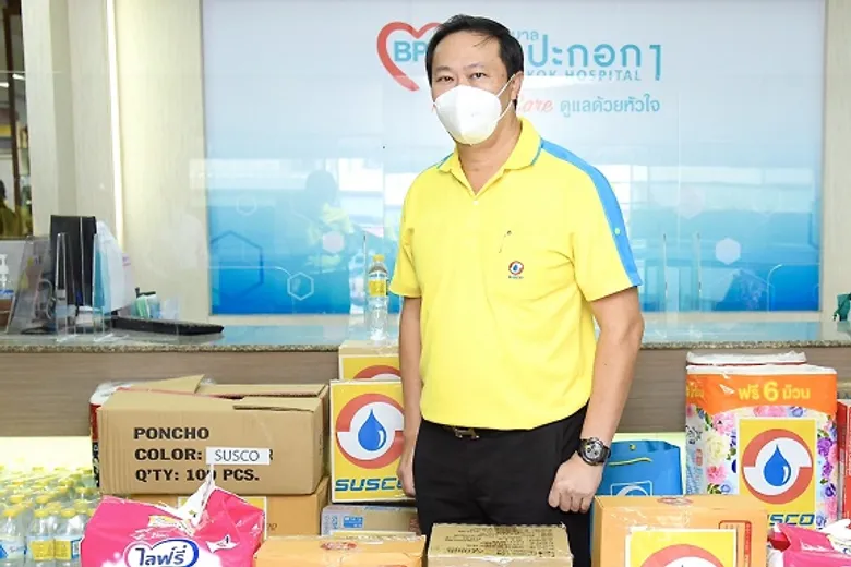 ซัสโก้ สมทบ โรงพยาบาลบางปะกอก1 มอบน้ำดื่มให้ผู้ติดเชื้อ Covid-19