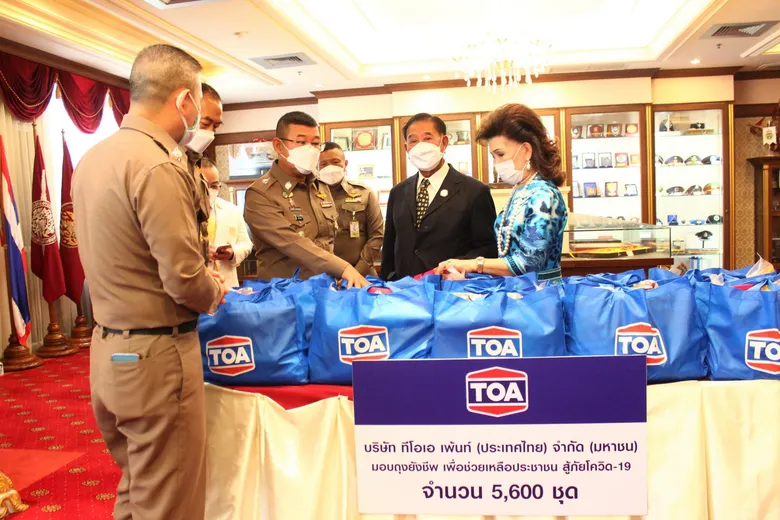 TOA มอบถุงยังชีพ ให้แก่ สนง.ตำรวจแห่งชาติ ช่วยเหลือประชาชน สู้ภัยโควิด-19