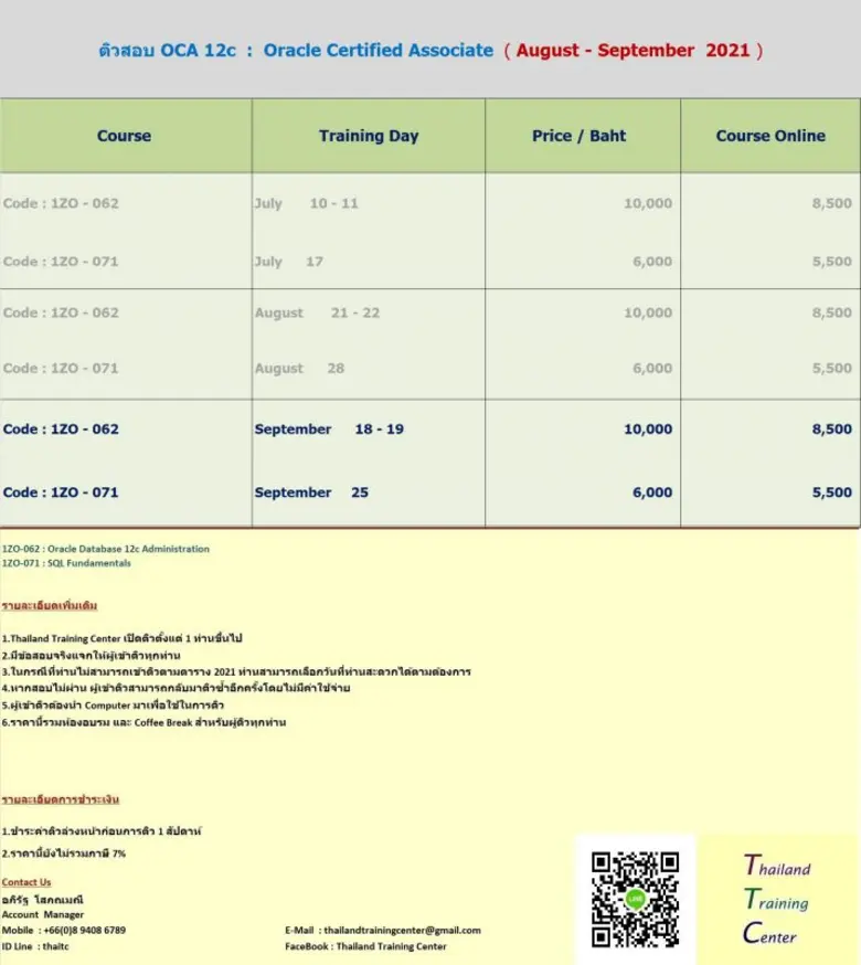 เปิดติวข้อสอบ OCA 12c เพื่อสอบใบเซอร์ Oracle Certified Associate