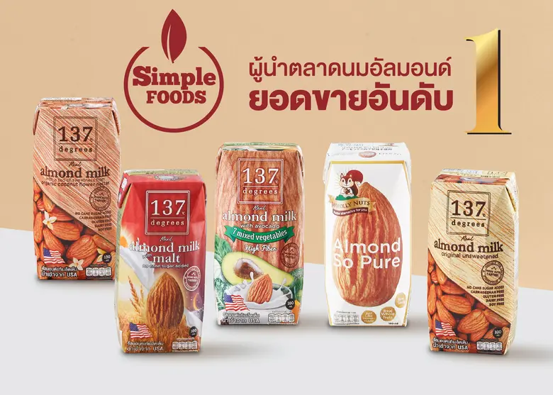 ซิมเพิ้ล ฟู้ดส์ ตอกย้ำแบรนด์นมอัลมอนด์ยอด...