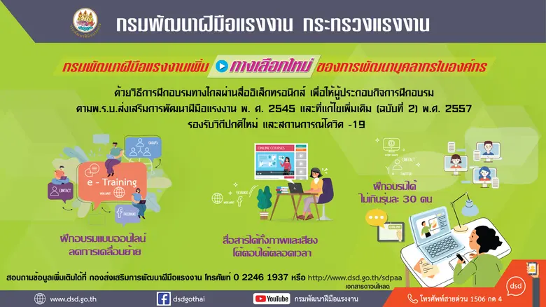 ก.แรงงาน เผยสปก. สนใจใช้ E-Training เป็นท...