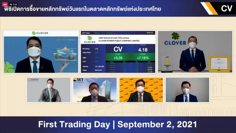 'CV' โชว์ฟอร์มเทรดวันแรก ตอกย้ำพื้นฐานธุรกิจพลังงานหมุนเวียนที่แข็งแกร่ง ชูแผนลงทุนขยายโรงไฟฟ้าพลังงานหมุนเวียนเทียบชั้นระดับอาเซียน รับการเปลี่ยนแปลงพลังงานโลก