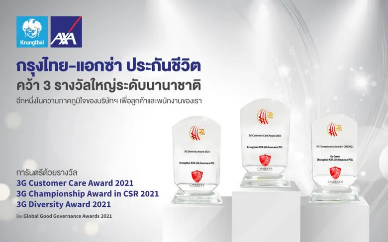 บมจ.กรุงไทย-แอกซ่า ประกันชีวิต คว้า 3 ราง...