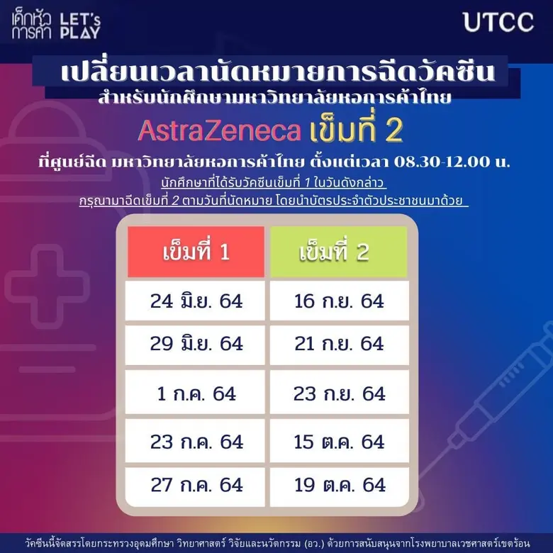 ประกาศทาง รพ.เวชศาสตร์เขตร้อน ขอปรับเวลาน...
