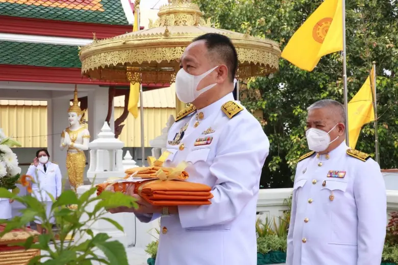 กรมพัฒนาฝีมือแรงงาน อัญเชิญผ้าพระกฐินพระราชทาน ทอดถวาย ณ วัดเจษฎาราม พระอารามหลวง สมุทรสาคร