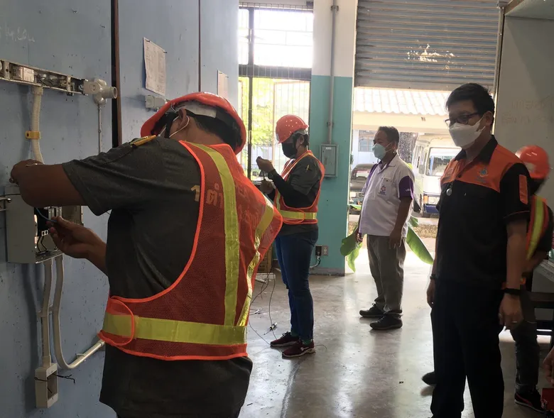 สพร.7อุบลฯ จัดทดสอบมาตรฐานช่างไฟฟ้าภายในอาคาร ให้ช่างไฟฟ้าประจำชุมชน