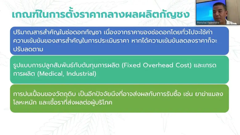 TIHTA เปิดประชุมใหญ่สามัญประจำปี เล็งเปิดเวทีรับฟังความเห็น วางแนวทางกำหนดราคากลางซื้อ-ขายกัญชง ไตรมาสแรกปี 65