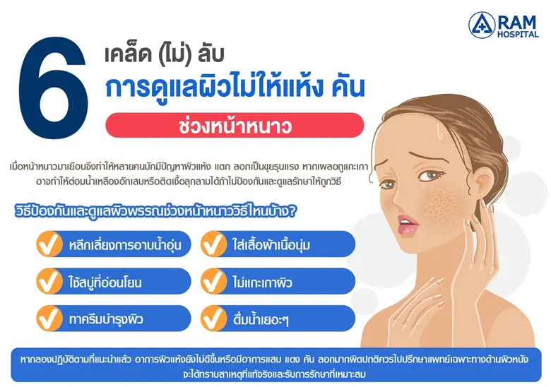 6 เคล็ด (ไม่) ลับ การดูแลผิวไม่ให้แห้งคัน ช่วงหน้าหนาว