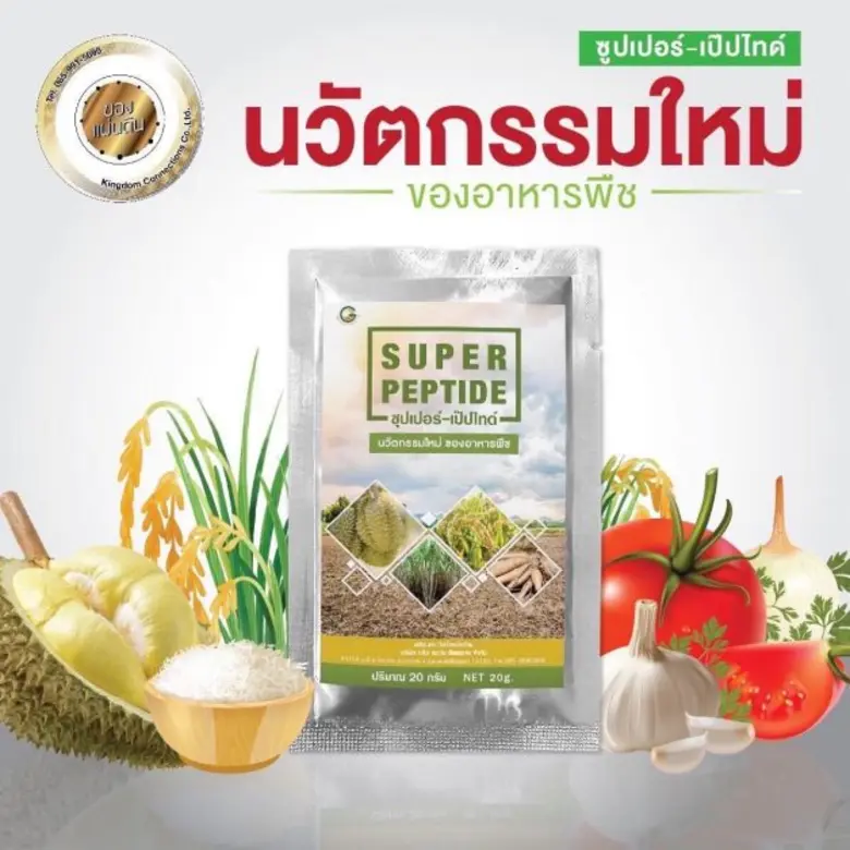 คิงส์ดอม คอนเนคชั่น เปิดตัวนวัตกรรมใหม่ "ซุปเปอร์-เป๊ปไทด์"  โปรตีนสำหรับพืชสามารถนำไปใช้ได้ทันที