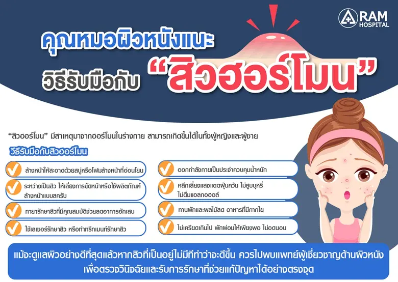 คุณหมอผิวหนังแนะ วิธีรับมือกับ "สิวฮอร์โมน"