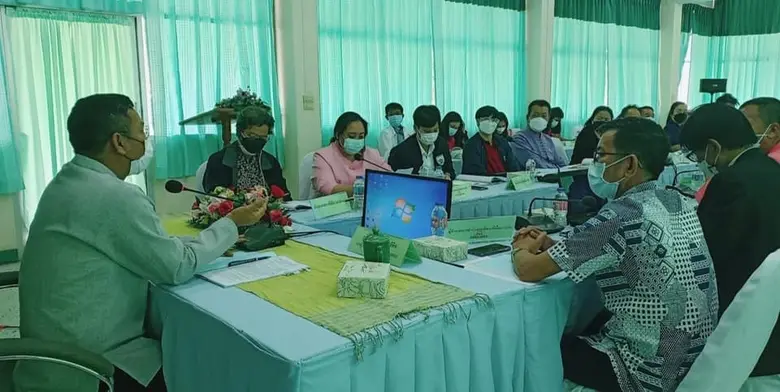 สำนักงานพัฒนาฝีมือแรงงานแม่ฮ่องสอน จัดประชุมคณะกรรมการขับเคลื่อนโครงการเพิ่มทักษะด้านอาชีพแก่นักเรียนที่ไม่ได้เรียนต่อหลังจบการศึกษาภาคบังคับของจังหวัดแม่ฮ่องสอน ประจำปีงบประมาณ พ.ศ. 2565 ครั้งที่ 2/2565
