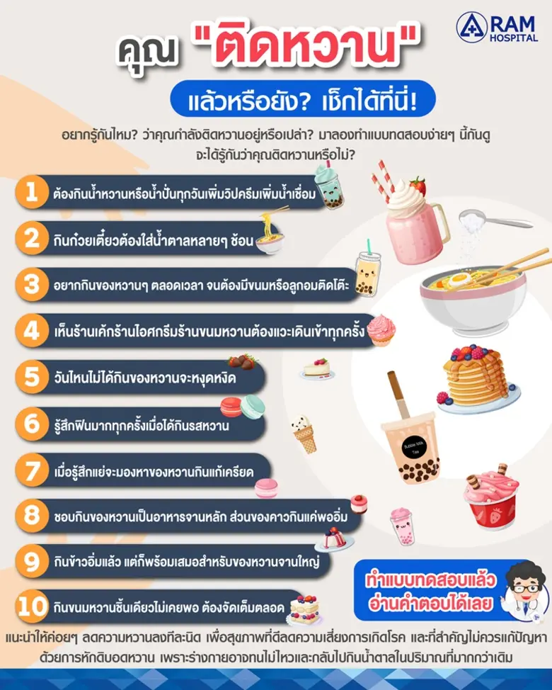 คุณ "ติดหวาน" แล้วหรือยัง? เช็กได้ที่นี่!
