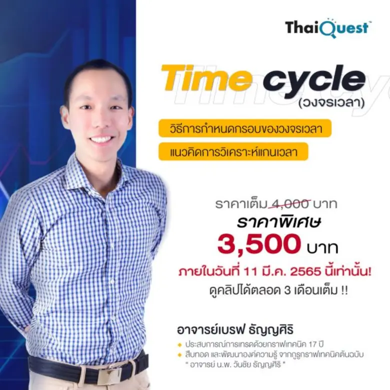 คอร์สออนไลน์ - "คอร์ส Time Cycle วิเคราะห์วงจรเวลา"