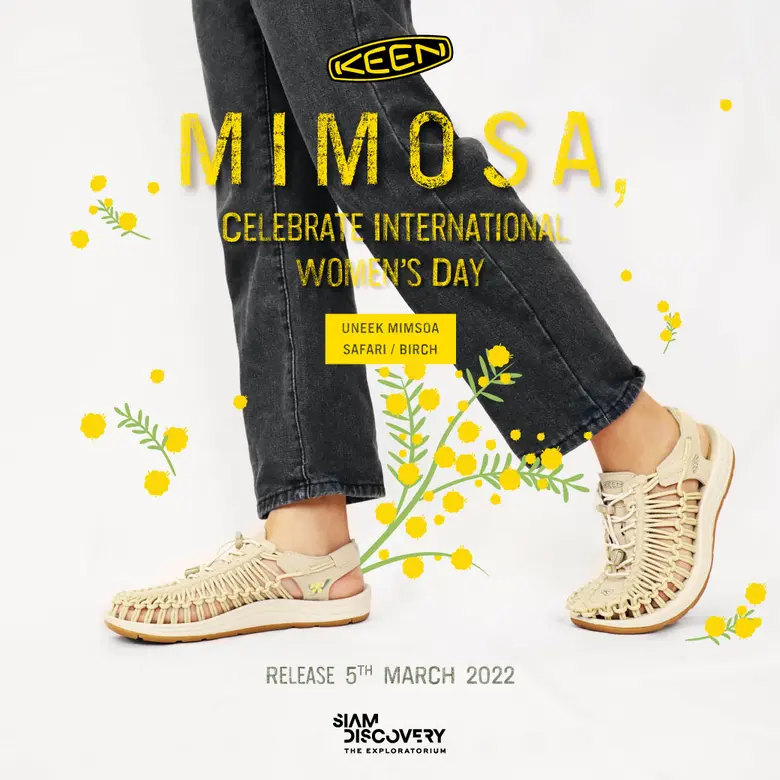 รองเท้ารุ่น KEEN UNEEK MIMOSA ฉลองวันสตรีสากล  พบความพิเศษนี้ได้ที่ Element 72 ชั้น 1 สยามดิสคัฟเวอรี่