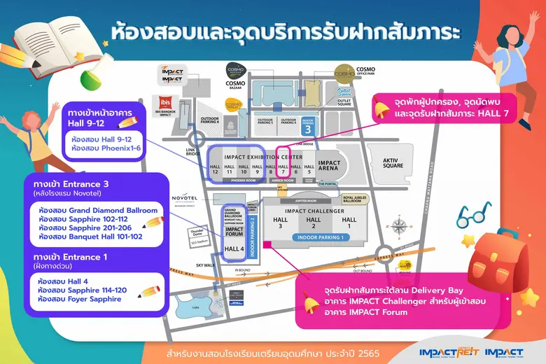 อิมแพ็ค พร้อมรองรับงานสอบเตรียมอุดมศึกษา 5 มีนาคม 65 นักเรียนสอบกว่า 12,000 คน