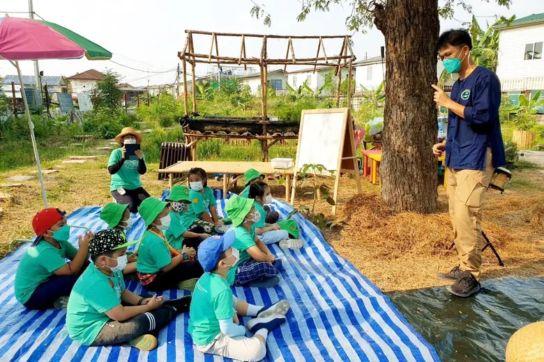 ศูนย์สาธิตการบริบาลฯ มรภ.พระนคร เสริมสร้างทักษะเด็กปฐมวัย จัดโครงการ "หนูน้อยเรียนรู้ทักษะชีวิต จากศูนย์การเรียนรู้โคก หนอง นา โมเดล"
