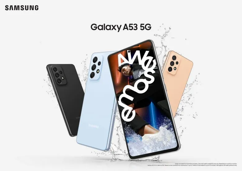 Galaxy A53 5G สมาร์ทโฟน 'เก่งไม่กั๊ก' กล้องกันสั่น OIS เครื่องทนน้ำ IP67 สะท้อนความเป็นสมาร์ทโฟนรุ่นฮิตสุดของซัมซุง กาแลคซี่
