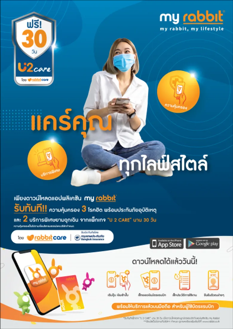 แอปพลิเคชัน "My Rabbit" เปิดประสบการณ์ใหม่ เชื่อมต่อบริการ Offline to Online ตอบโจทย์ทุกความต้องการของผู้ใช้บัตรแรบบิท