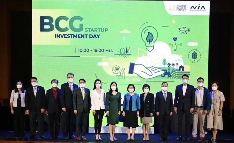 เอ็นไอเอ - บีโอไอระดม 1,000 บีซีจีสตาร์ทอัพร่วมมหกรรม "BCG Startup Investment Day" หนุนคลื่นลูกใหม่เศรษฐกิจรับลงทุน พร้อมคาดภายใน 5 ปีขยายตัว 4.4 ล้านล้าน