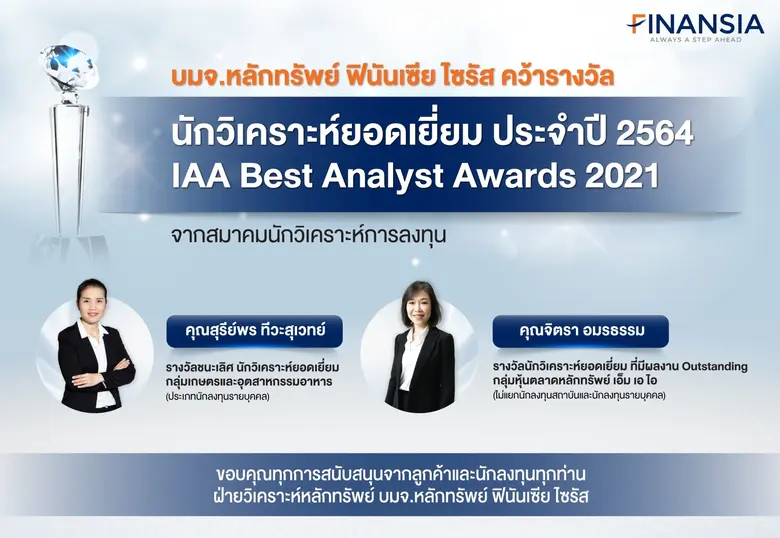 บริษัทหลักทรัพย์ ฟินันเซีย ไซรัส จำกัด (มหาชน) รับร...