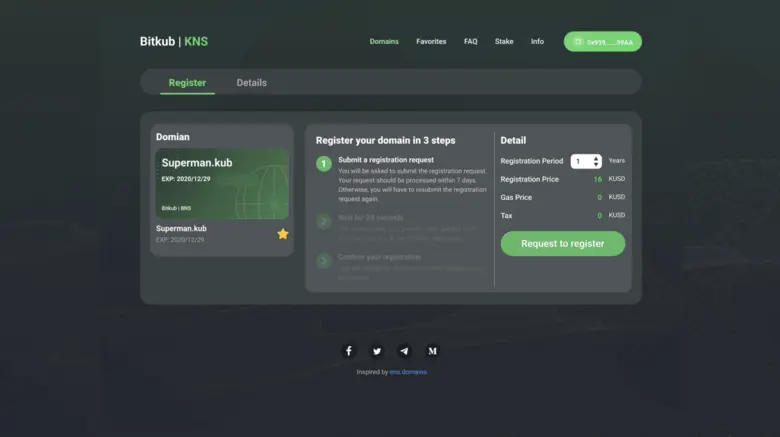 Bitkub Blockchain Technology เปิดตัวโปรเจกต์ KNS (KUB Name Service) ครั้งแรกกับการเปิดให้จดจองชื่อโดเมนเลขกระเป๋าดิจิทัลบน Bitkub Chain