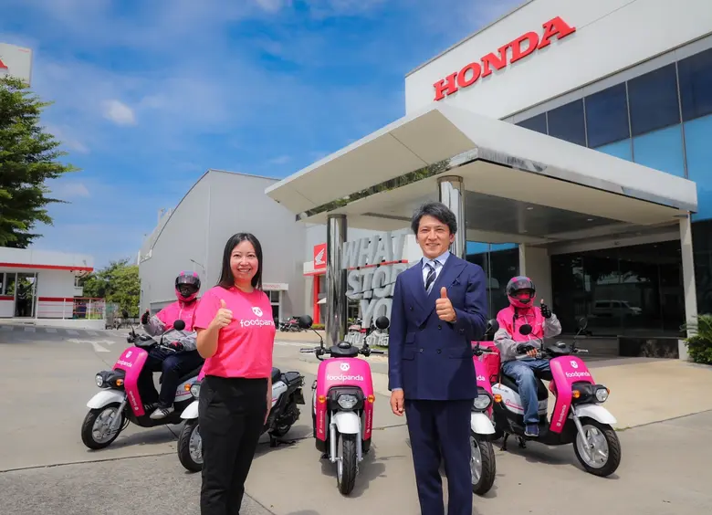 ไทยฮอนด้าจับมือ foodpanda ในฐานะพันธมิตรร...