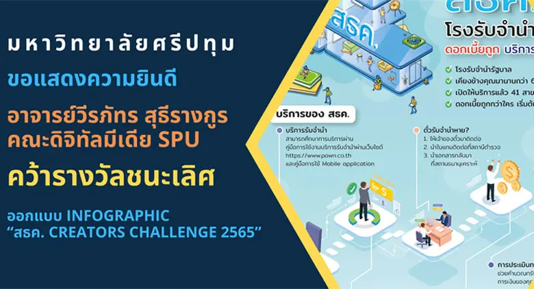 มหาวิทยาลัยศรีปทุม ขอแสดงความยินดีกับ อาจ...