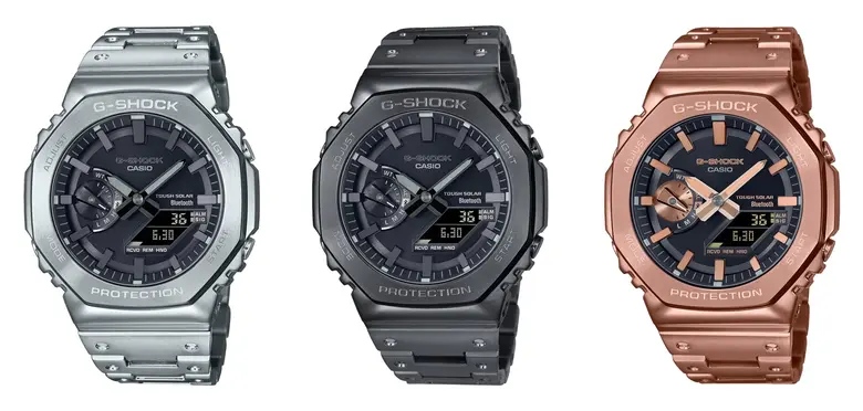 คาสิโอเปิดตัวนาฬิกา G-SHOCK ทำจากโลหะล้วน มาในขอบหน้าปัดทรงแปดเหลี่ยม
