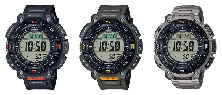 คาสิโอเปิดตัวนาฬิกา PRO TREK รุ่นใหม่ ทำจากวัสดุพลาสติกชีวมวลและหน้าจอแอลซีดีสองชั้น
