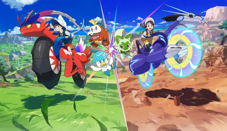 Pokemon Scarlet and Pokemon Violet กระโดดขึ้นขี่โปเกมอนในตำนาน "โคไรดอน" และ "มิไรดอน" โลดแล่นไปให้ทั่วภูมิภาคพัลเดีย