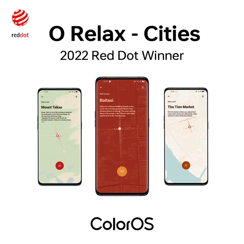 OPPO ColorOS 12 คว้า 4 รางวัล Red Dot Award: Brands & Communication Design 2022