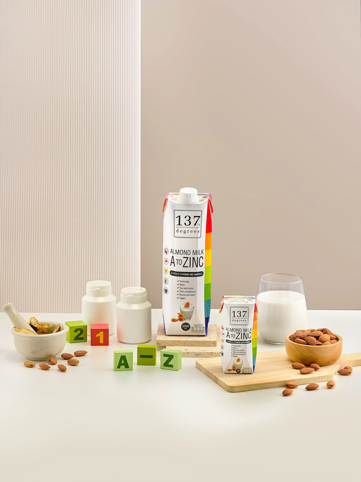 137 ดีกรี ส่งนวัตกรรมนมอัลมอนด์สูตร A to Zinc และสูตร DHA ตอบโจทย์สุขภาพดีมาพร้อมความอร่อย