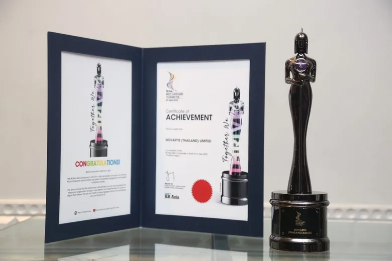 โนวาร์ตีส (ประเทศไทย) รับรางวัล HR Asia Best Companies to Work for ต่อเนื่องปีที่ 3 ตอกย้ำความมุ่งมั่นสู่องค์กรเพื่อพัฒนาคนควบคู่ธุรกิจ