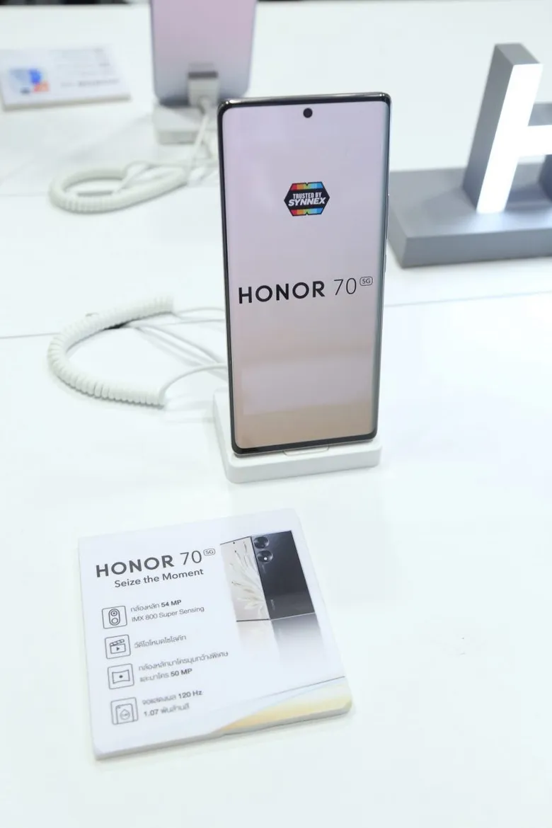 "ออเนอร์" ประเดิม Thailand Mobile Expo ครั้งแรก กวาดยอดขายทะลุเป้ากว่า 120% สมาร์ทโฟนกล้องเทพ HONOR 70 มาแรง ครองแชมป์ขายดีที่สุด