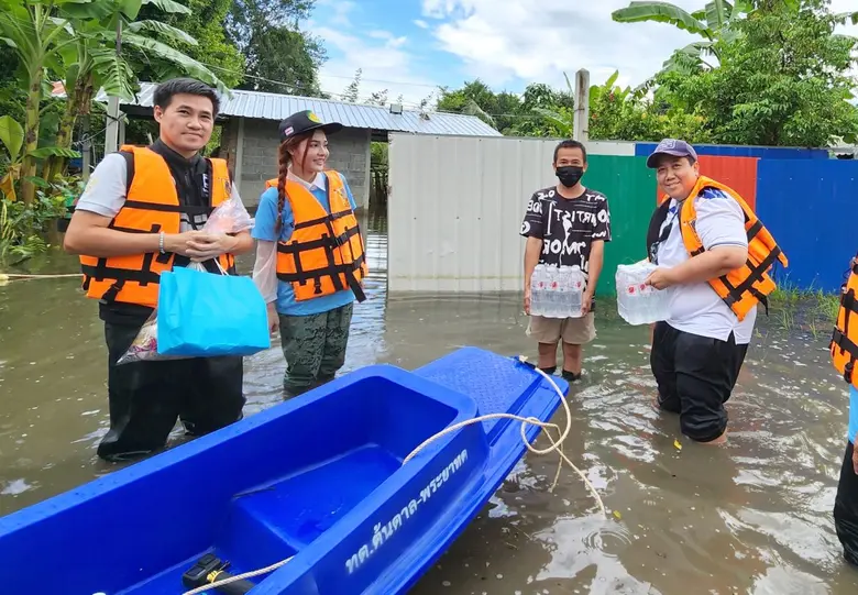 "AWS ปันสุข" ร่วมบริจาคสิ่งของเพื่อบรรเทาทุกข์ แก่ผู้ประสบอุทกภัยน้ำท่วม ตำบลต้นตาล อำเภอเสาไห้ จังหวัดสระบุรี