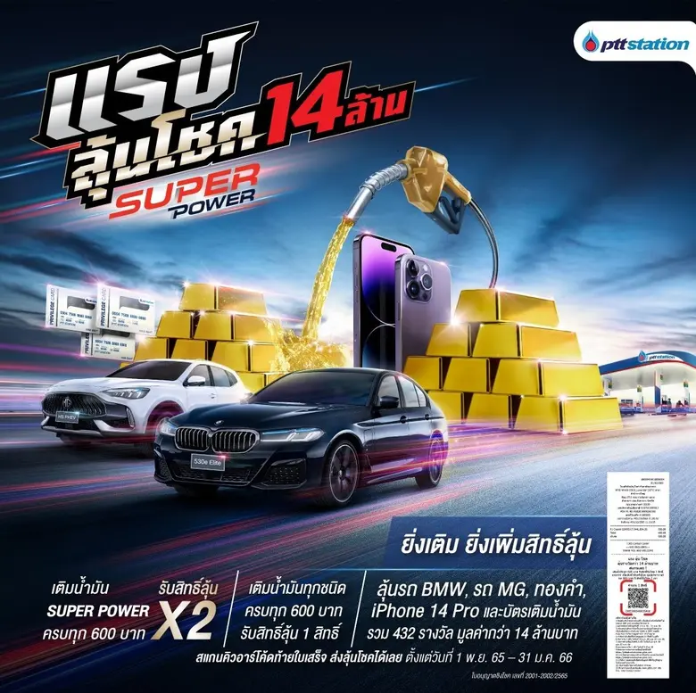 พีทีที สเตชั่น จัดแคมเปญ "แรง ลุ้น โชค" แ...
