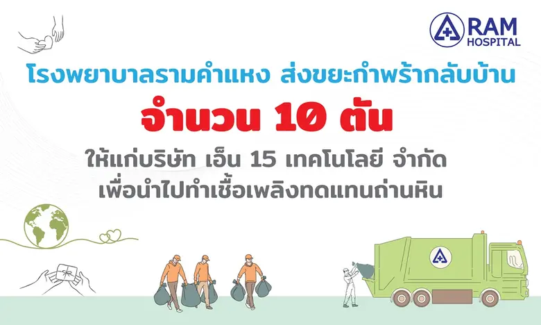 โรงพยาบาลรามคำแหง ส่งขยะกำพร้ากลับบ้าน จำนวน 10 ตัน