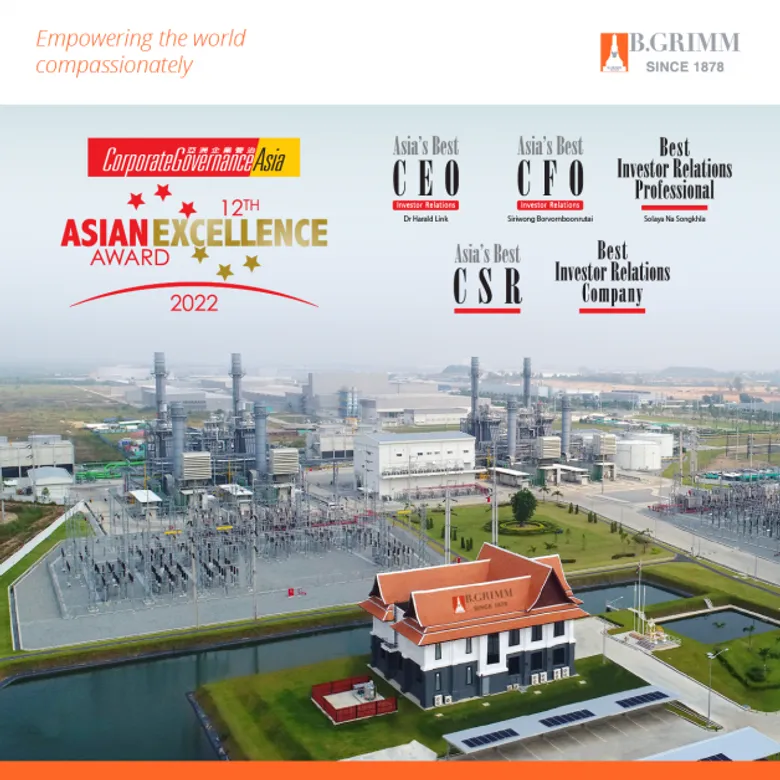 บี.กริม เพาเวอร์ คว้า 5 รางวัล Asian Excellence Awards 2022 สะท้อนศักยภาพผู้นำและธรรมาภิบาลที่ดี เพื่อสร้างความยั่งยืนให้แก่สังคม