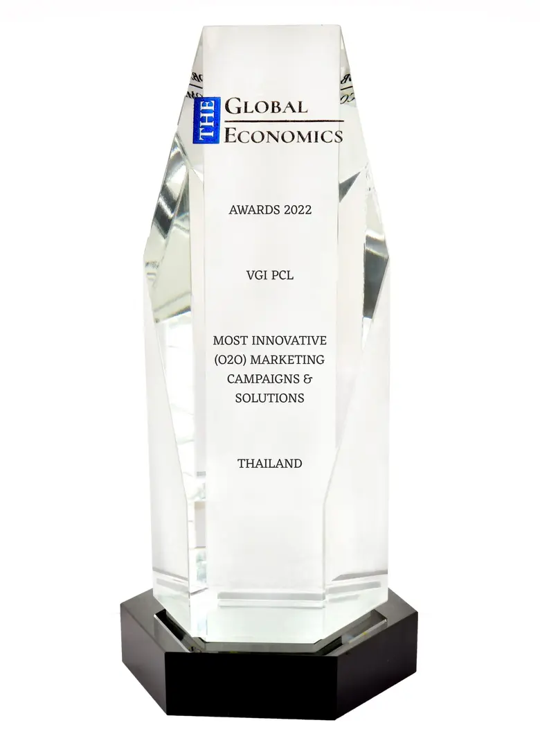 VGI ตอกย้ำความเป็นผู้นำโซลูชั่นส์แห่งอนาคต คว้ารางวัล Most Innovative (O2O) Marketing Campaigns &amp; Solutions จากเวทีระดับสากล The Global Economics Awards 2022