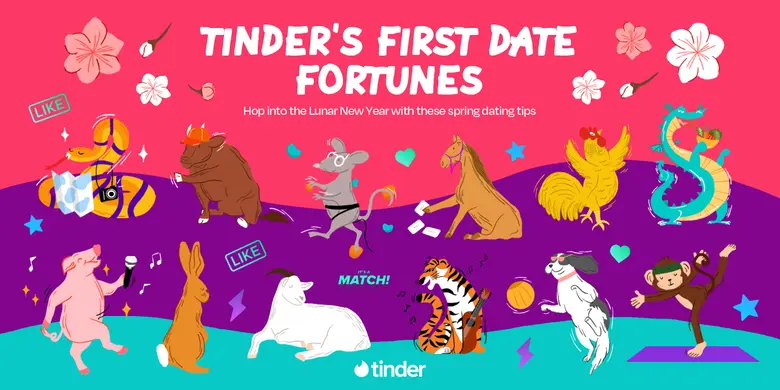 Tinder เปิดทำนายโชคด้านความรักและเดทแรกรับช่วงตรุษจีน