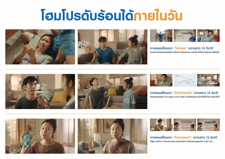 โฮมโปร ออกแคมเปญโฆษณา "โฮมโปรดับร้อนได้ภายในวัน" ชูบริการติดตั้งรวดเร็ว ข้อเสนอจัดเต็ม ไม่ต้องทนร้อนอีกต่อไป